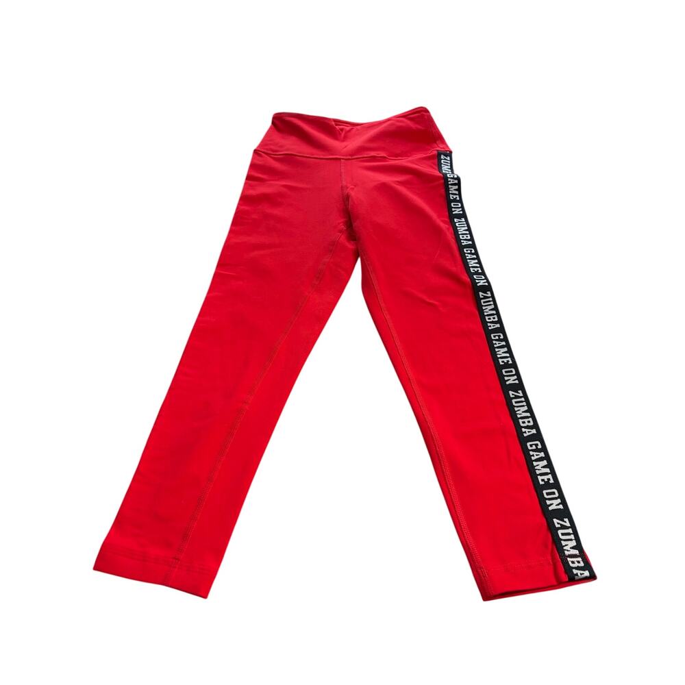 Zumba Game On High Waisted Crop Legging Women's Size XSpicy